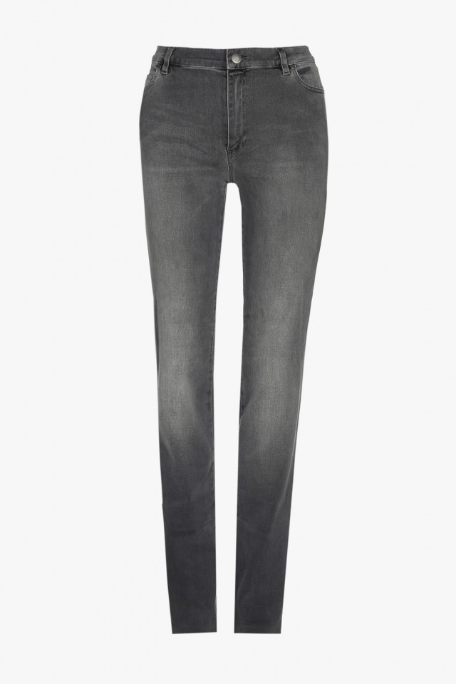 Grijze slim fit jeans broek