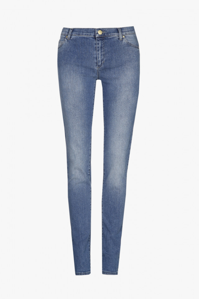Blue skinny jeans