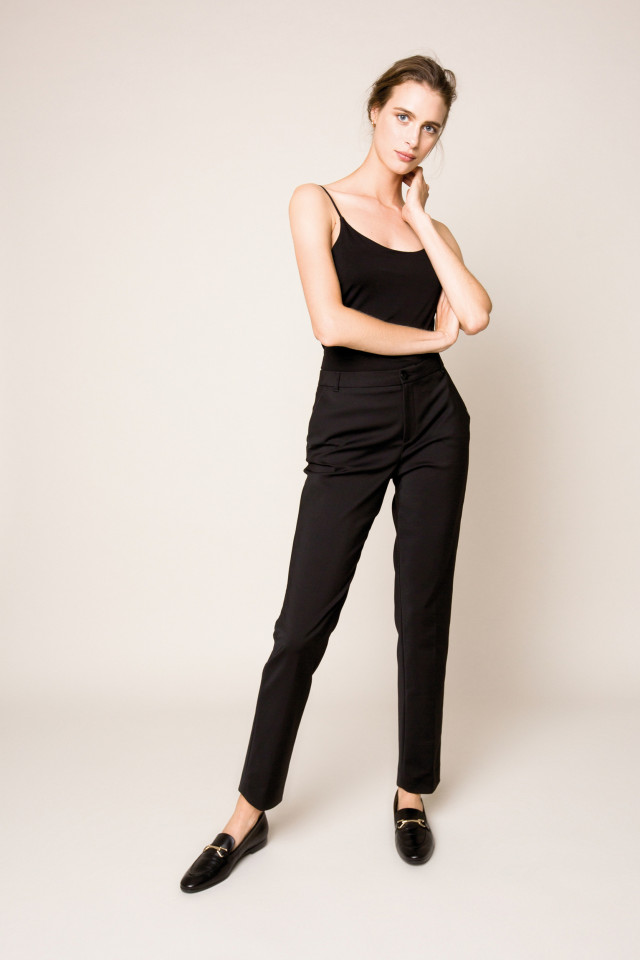 Pantalon chino noir en coton
