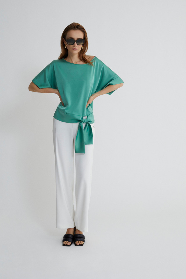 White loose-fitting trousers