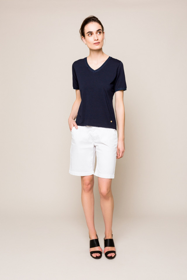 Witte short met stretch