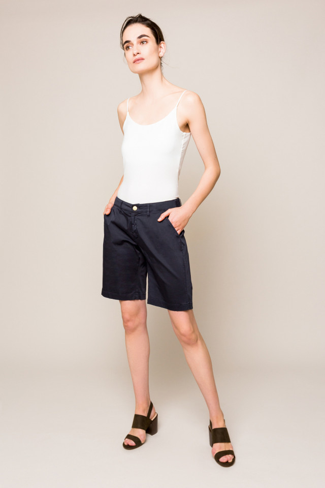 Dark blue shorts with stretch