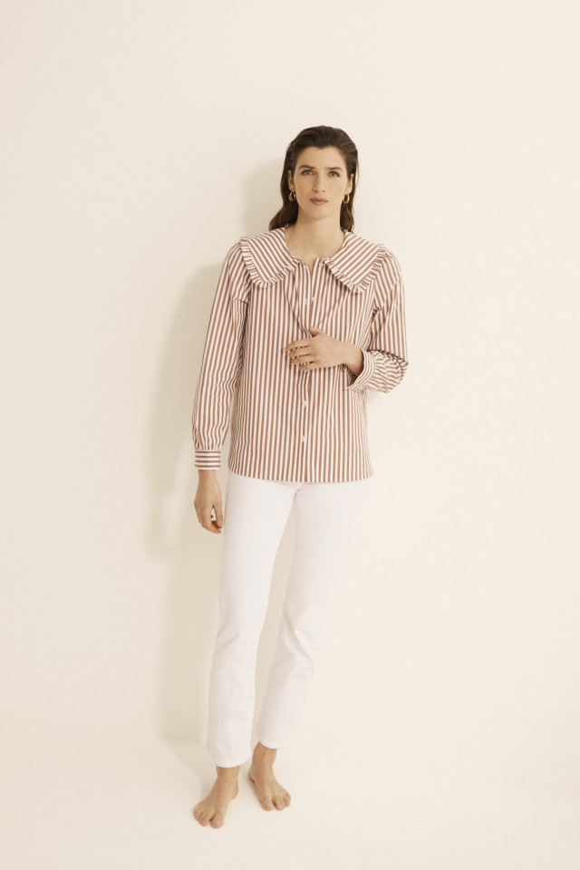 Witte slim fit jeans broek