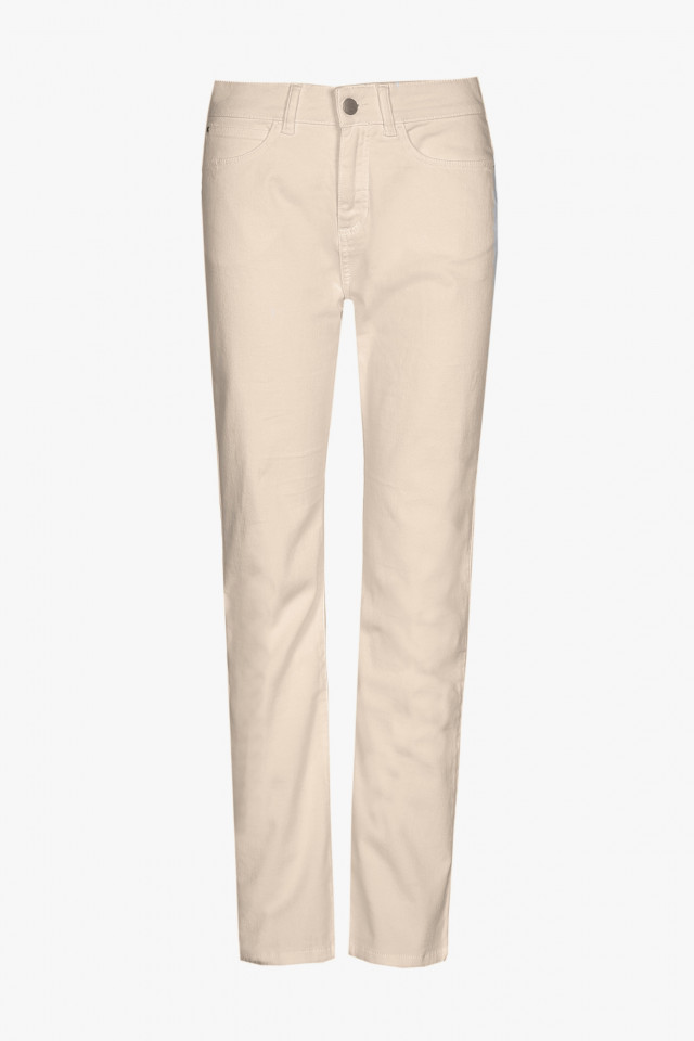 Beige slim fit jeans broek
