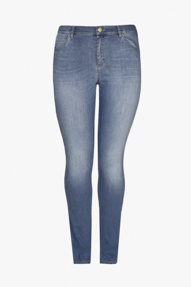 Blauwe slim fit jeans broek