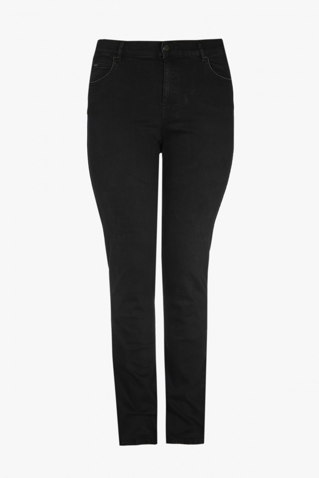 Black slim-fit jeans