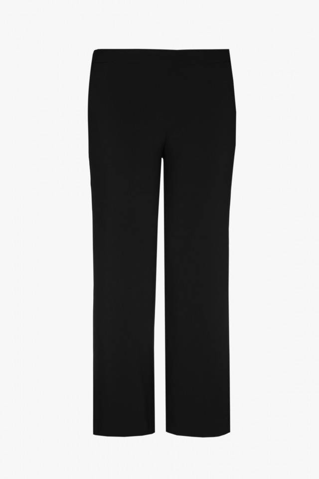 Black, loose-fitting trousers
