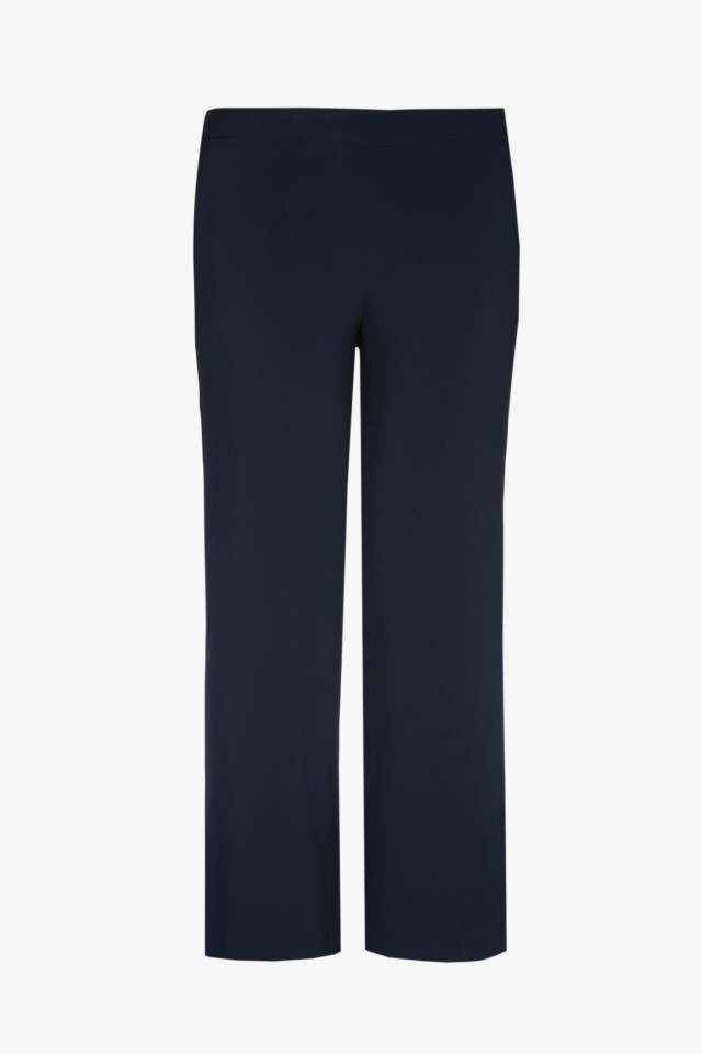 Navy-blue, loose-fitting trousers