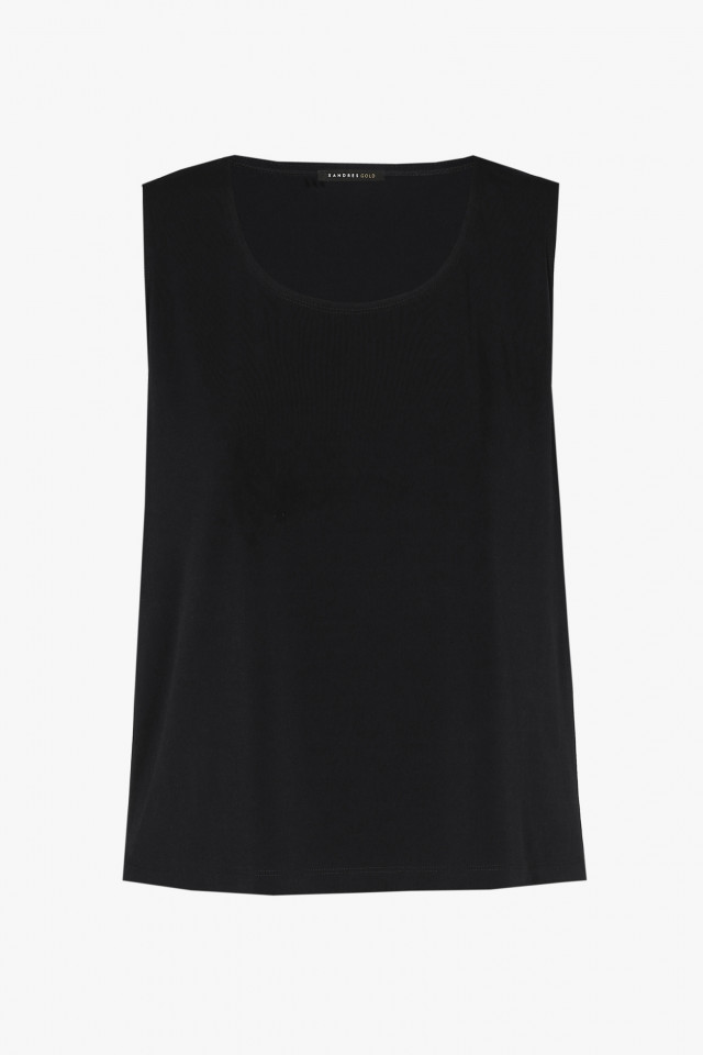 Black sleeveless top