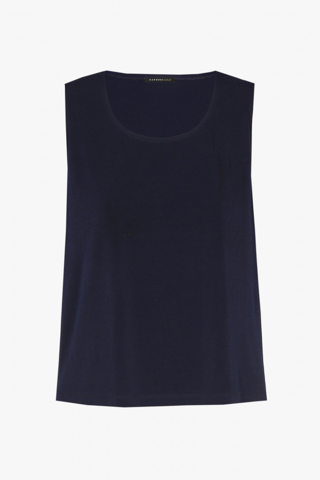 Top bleu marine sans manches