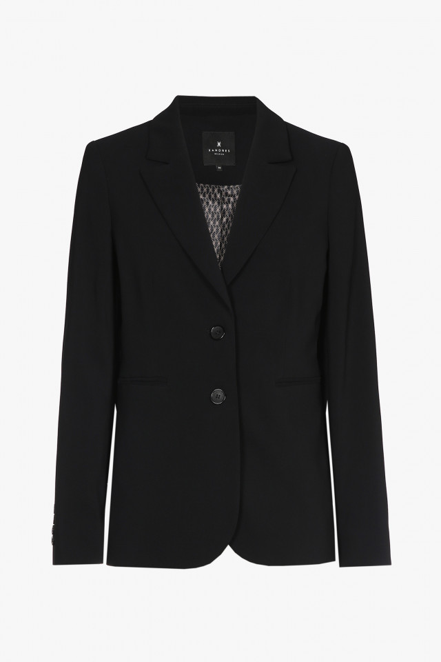 Tailored black wrinkle-free blazer
