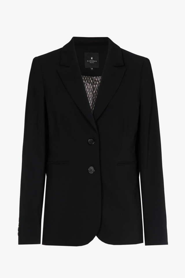 Blazer cintré noir, infroissable