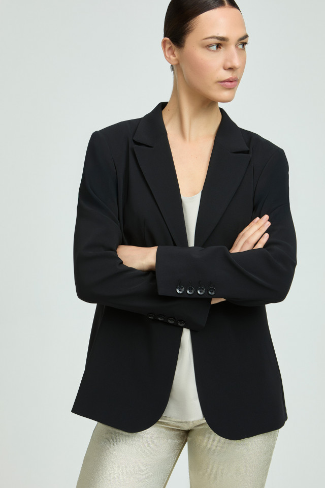 Blazer cintré noir, infroissable