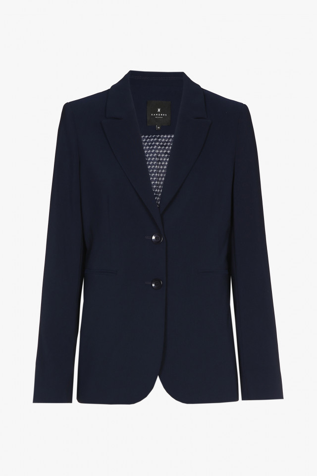 Blazer cintré bleu foncé, infroissable