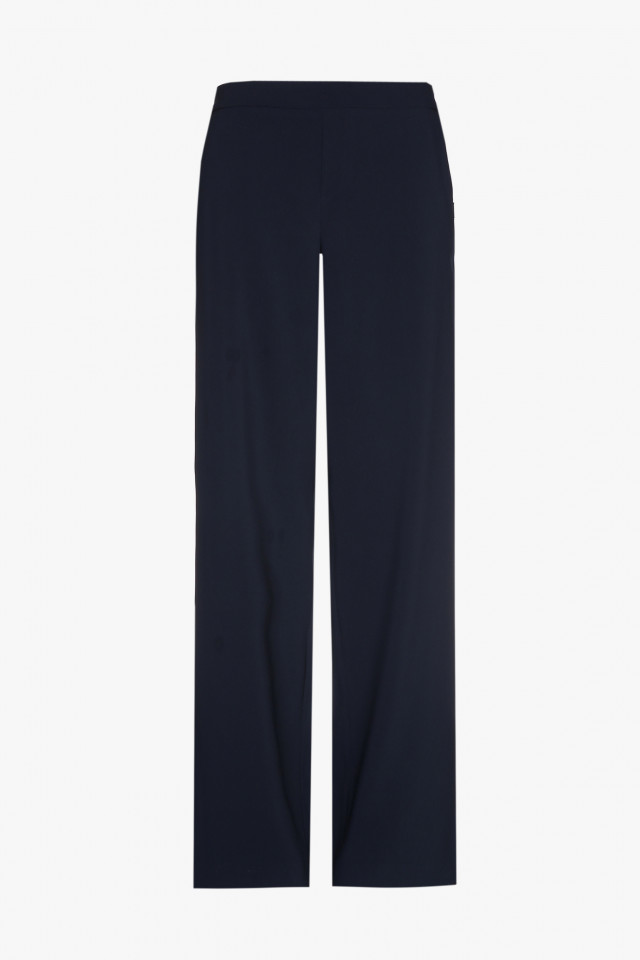 Navy-blue loose-fitting trousers
