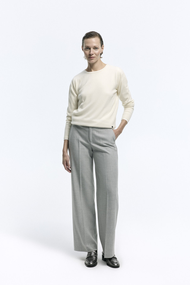 Dressy wide-leg trousers