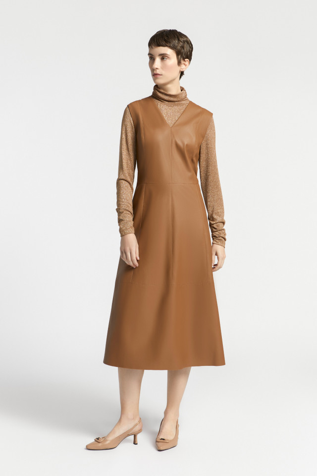 Kunstleder kleid braun Clearance
