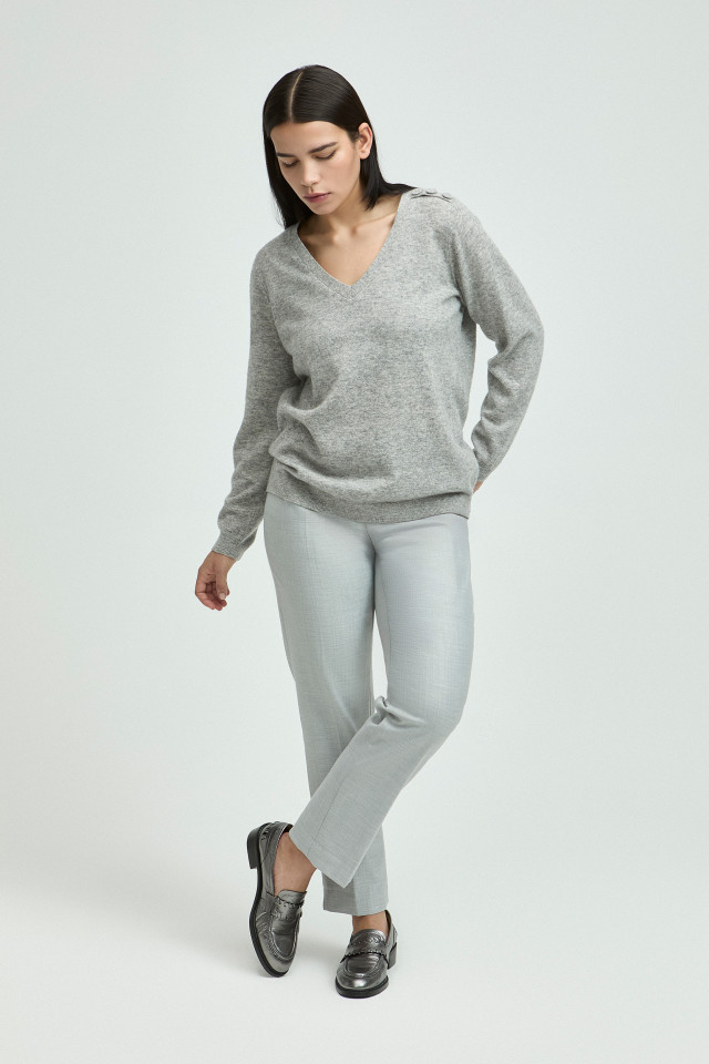 Lookbook: Trui in wolmix  + Stijlvolle loafers + Broek met smalle pijpen 