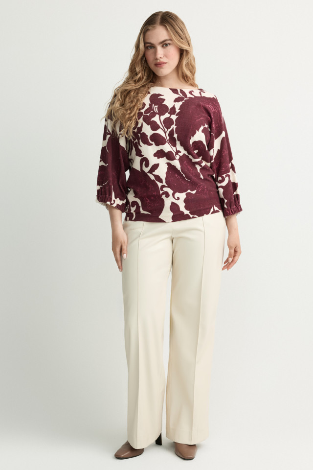 Lookbook: Faux leather broek + Trui met bloemenprint + Lederen enkellaars