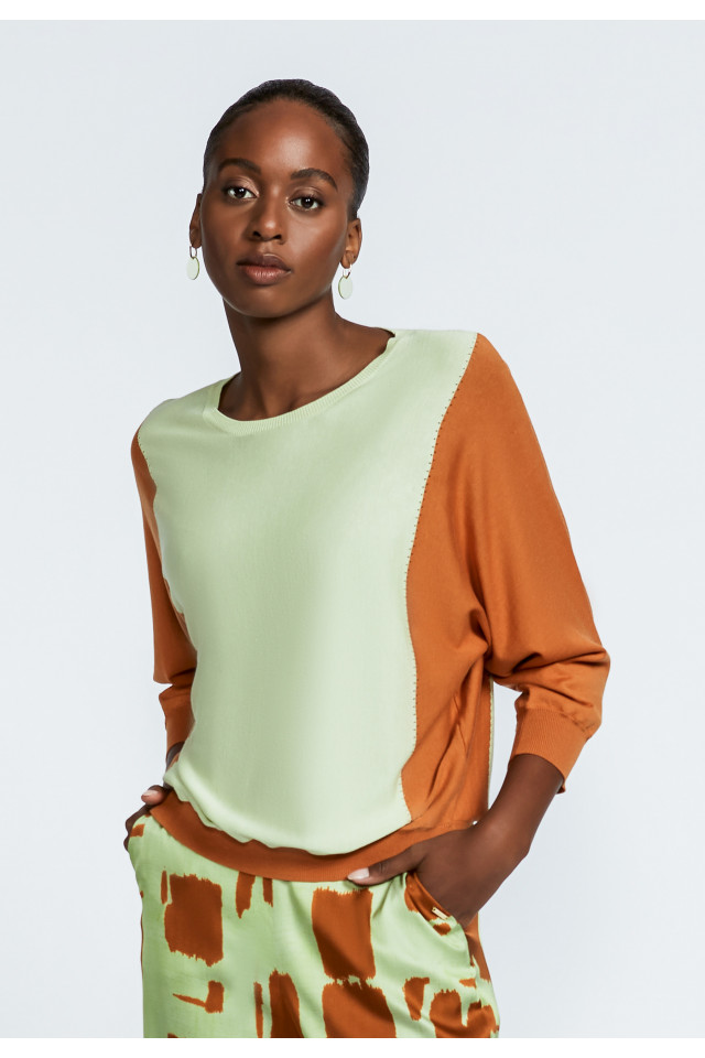 Pull surdimensionné en mélange de soie