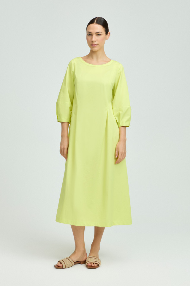 Lookbook: Baumwollkleid mit Faltendetail + Sommerliche Slipper