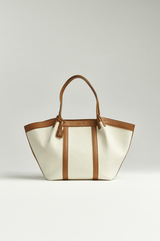 Elegante Tasche mit Leinenstruktur