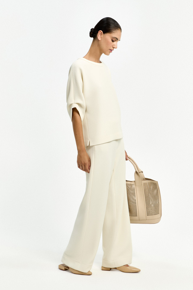 Broek met subtiele structuur