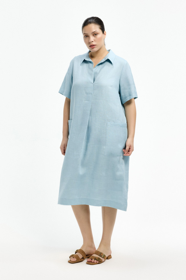 Lookbook: Stilvolle Slippers + Kleid aus Leinen 